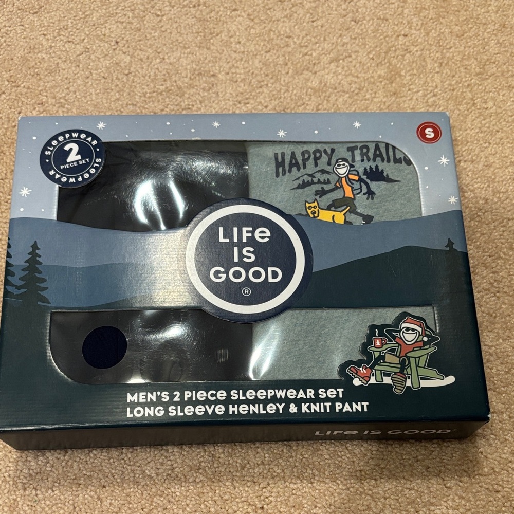 Life Is Good Men’s Pajama Set 2-Piece | Size S | New in‎ Box Sleepwear